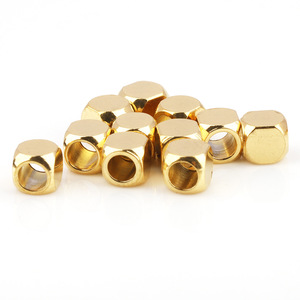 Écrous hexagonaux en laiton 6x6mm, taille métrique, finition lisse, pour composants de fabrication de bijoux DIY - Product Image 3