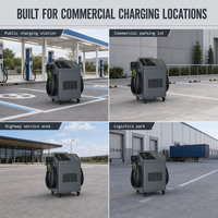Chargeur DC 40 kW, Chargeur Rapide DC 60 kW 120 kW, Station de Recharge Commerciale pour Véhicules Électriques avec Deux Connecteurs pour Zones à Fort Trafic