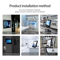 Instalación de soporte de 23,6 "Pantalla táctil industrial Material de hoja de metal Cámara personalizable Función NFC