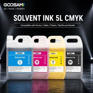 Tinta de Secado Rápido de Alta Calidad GOOSAM, 5000 ml, CMYK, 4 Colores, Universal, 25PL, 30PL, 35PL, 42PL, para Impresión en Exteriores de Pancartas Flexibles - Product Image 1