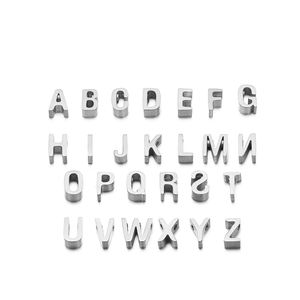 5pcs/bag Stainless Steel Letter Pendant 8mm English Alphabet Letter <strong>Charm</strong> Pendants Jewelry Making Accessories - Product Image 2