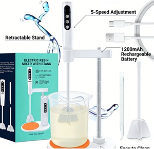Mezclador de Resina Eléctrico Mejorado, Agitador de Epoxi Recargable, Estación de Mezcla Manos Libres para Resina, Silicona y Proyectos de Manualidades - Product Image 6