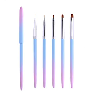 Customize private label Nail Art Brushes Set, Design Pen Painting tools with Acrylic Nail Brush Builder Gel Brush Nail Liner