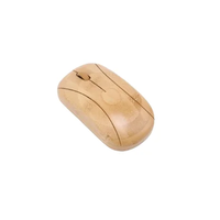 Souris de bureau silencieuse USB pour ordinateur portable Mini souris sans fil de bureau en bois de bambou écologique