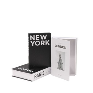 Ensemble de 3 boîtes de rangement en papier enduit avec fermeture magnétique pour la décoration de café, <span class=keywords><strong>hôtel</strong></span>, salon - Style Londres, New York, <span class=keywords><strong>Paris</strong></span> - Product Image 6