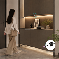 Interrupteur à détecteur de mouvement PIR pour bande LED filaire 12V 24V, contrôle centralisé, profilé en plastique, éclairage linéaire pour armoire FREE-38B-24