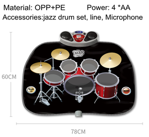 Thả Vận Chuyển Thân Thiện Với Trẻ Em Có Thể Gập Lại Jazz Trống Đặt Âm Nhạc Chơi Mat Đồ Chơi Dụng Cụ Cho Trẻ Em - Product Image 4