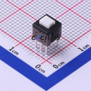 TK-6580D-1 Push Button Switch Through hole Component THT Switch Double Pole Double Throw Self-Locking Square Button Through Hole - Product Image 1
