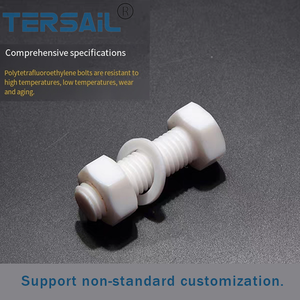 Usine PTFE Boulon PTFE <span class=keywords><strong>Vis</strong></span> Écrou <span class=keywords><strong>Vis</strong></span> PTFE <span class=keywords><strong>Vis</strong></span> Corrosion M5 M6 M8 Personnalisation résistante - Product Image 3