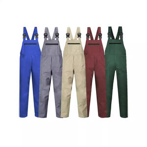 맞춤 제작 도매 패션 브랜드 순면 멀티 포켓 오버롤 플러스 사이즈 일체형 안전 인쇄 작업복 유니폼 - Product Image 2