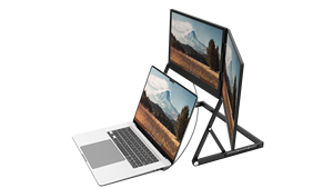 จอภาพพกพาแบบคู่ ODM IPS Type-C พร้อมลำโพงในตัว ปรับได้ ขนาด 15.6 นิ้ว แบบพับซ้อนได้ (รองรับ Wins/Mac) หน้าจอแล็ปท็อป FHD - Product Image 6