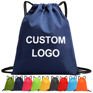Wholesale Custom <b>Drawstring</b> <b>Backpack</b> with Logo Reusable Gym Bag Waterproof Polyester for Corporate Gifts - Product Image 1