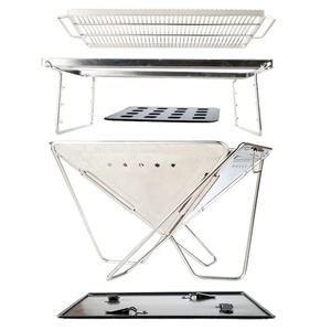 Collapsible Portable Stainless Steel M Size Fire Pit and Grill for Outdoor Camping Wood Burning <strong>Folding</strong> <strong>Firepit</strong> - Product Image 4