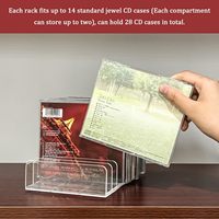 Support de rangement de table en acrylique transparent personnalisé OEM pour CD, disques vinyles, DVD, idéal pour les collections d'objets de collection et les loisirs personnels
