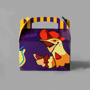 Scatola per Snack e Pollo Fritto Personalizzata all'Ingrosso per Alimenti, Confezione da Asporto per Fast <span class=keywords><strong>Food</strong></span>, Scatola Pranzo Stile <span class=keywords><strong>Happy</strong></span> Meal per Consegna - Product Image 4