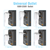 Weima Adaptor perjalanan serbaguna Universal Adaptor perjalanan seluruh dunia EU dengan 5 port USB dan Tipe C PD 65w 100w 140W