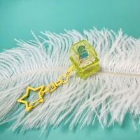 Porte-clés en forme de clavier étoilé mignon, jouet sensoriel anti-stress en silicone souple pour la relaxation quotidienne