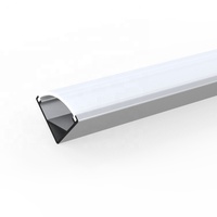 Perfil de Aluminio Negro para Tira de Luz LED, Difusor de Esquina de 45 Grados
