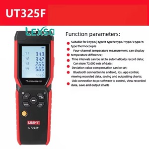 เครื่องมือวัดอุณหภูมิเทอร์โมคัปเปิลสี่ช่องสัญญาณ Lexso Unit Ut325f พร้อมเทอร์โมมิเตอร์แบบสัมผัส - Product Image 5