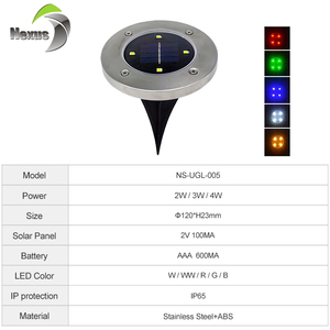 Nuevo Producto nuevo al aire libre IP65 jardín césped enterrado Solar led lámpara subterránea - Product Image 2