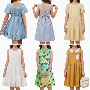 Hot Selling girl Sleeveless Ruffle <b>Dress</b> <b>White</b> Pink <b>Blue</b> <b>Red</b> Multi Color Casual Summer Style Flared Skirt Elegant Everyday Wear - Product Image 2