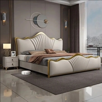 Lit Moderne Luxe Taille King et Queen avec Rangement, Rembourré, Simple, Double et Lit Superposé Double pour Chambre à Coucher