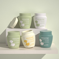 Pot de crème de gommage corporel personnalisé de 250ml vide pot en PE cosmétique de soins de la peau personnels en gros