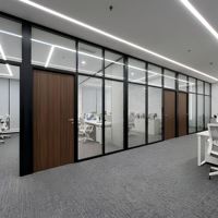 Cloison acoustique modulaire en aluminium de 100 mm à double vitrage avec persiennes |   Solution murale silencieuse pour les bibliothèques, les écoles et les bureaux