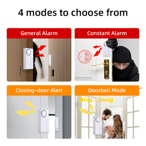 Magnetic Door <strong>Window</strong> Sensor 108DB Loud Security <strong>Alarm</strong> with Doorbell Function Adjustable Multi-Mode for Home Shop Cabinets - Product Image 2