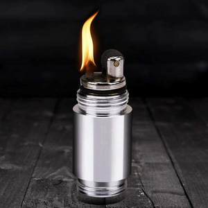 Allsome — briquet de poche en acier inoxydable <span class=keywords><strong>2</strong></span> en <span class=keywords><strong>1</strong></span>, pour <span class=keywords><strong>Camping</strong></span> en plein air, voyage, brousse, démarreur de feu de survie - Product Image 2