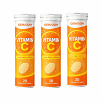 Comprimés effervescents de vitamines - Vitamine C 1000 mg, Zinc 10 mg - Complément alimentaire pour soutenir le système immunitaire
