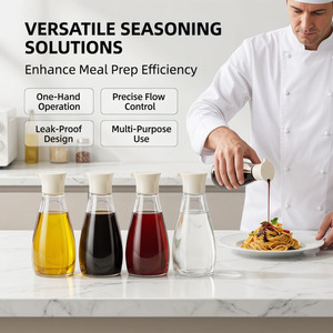 Bouteille à épices en verre créative de 220 ml (7,5 oz) pour la cuisine, usage domestique, pour l'huile, le sel, la sauce, le <span class=keywords><strong>vinaigre</strong></span> - Product Image 4
