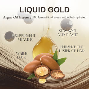 มาร์กน้ำมันอาร์แกนโมร็อกโกให้ความชุ่มชื่นหน้ากากสปาร้านเสริมสวยสีทองเหลวสำหรับดูแลเส้น<span class=keywords><strong>ผม</strong></span> - Product Image 3