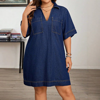 Jean droit ample en denim pour femme, grande taille, élégant, coupe courte, col en V profond, à bordure large, séchage rapide, sans extensibilité, style européen et américain, pour l'été