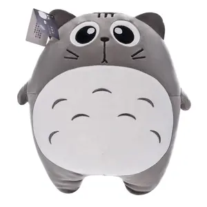 Kawaii Japanese Style Anime Cat Stuffed Animal Doll Totoro Pillow Cushion Plush Toys Cat for Kids Christmas Gift