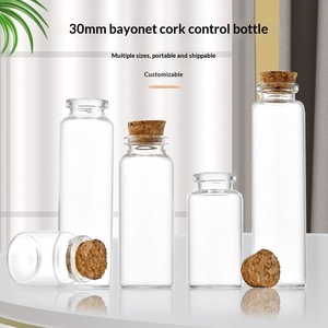 Bottiglia in Vetro Cilindrica Classica con Tappo a Baionetta da 30 mm, Contenitore Ecologico per Legno di Agar, <span class=keywords><strong>Cordyceps</strong></span>, Tè ai Fiori, Star Wishing - Product Image 6