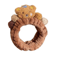 Ensemble d'accessoires capillaires en peluche super douce, série animale, personnalisé en usine, design Panda, comprenant un bandeau, un masque de sommeil et un bonnet