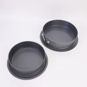 Mới Đến Đen Carbon Thép Bánh Khuôn Kim Loại Nướng Khuôn Có Thể Tháo Rời Dưới Bakeware Bánh Nướng Pan