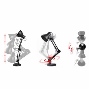 Lámpara de Escritorio con Clip Metálico, Bombilla Incandescente E27, Lámpara de <span class=keywords><strong>Lectura</strong></span> de Metal Clásica, Lámpara de Mesa LED para Estudio - Product Image 2
