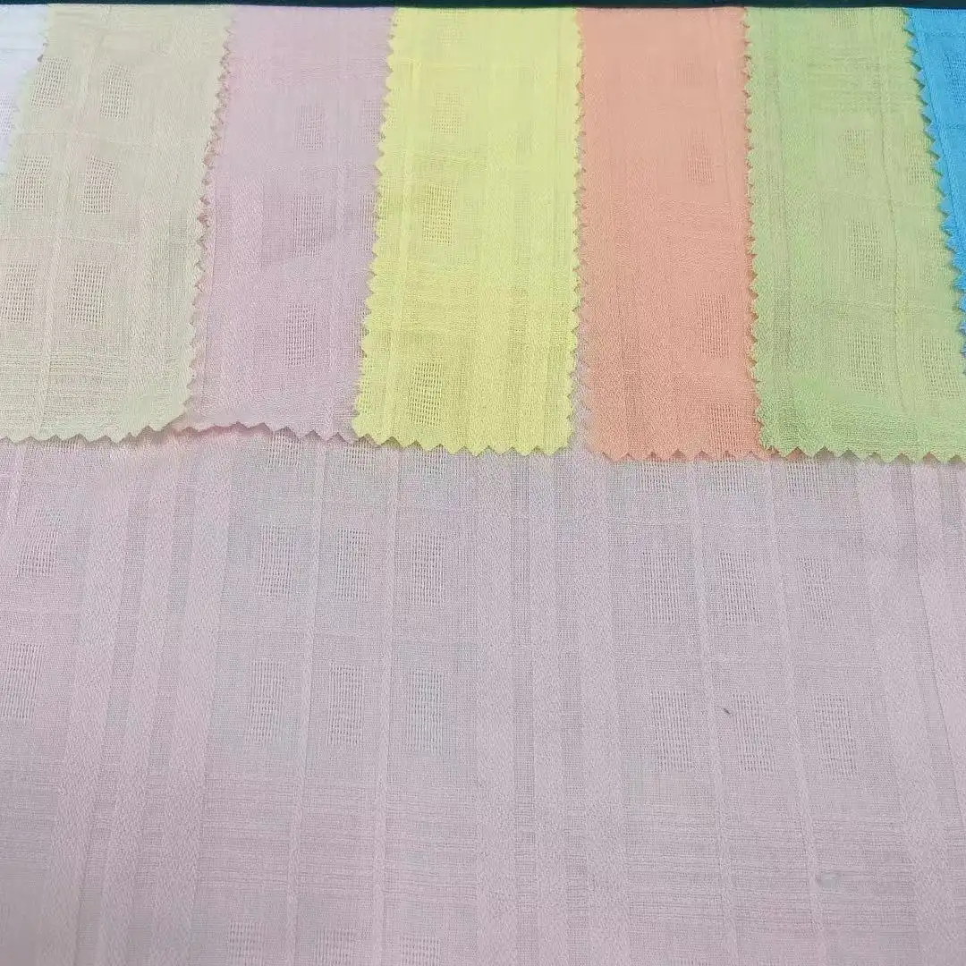 Tela de algodón 2021 para vestido de mujer, tejido jacquard, a precio de fábrica, venta al por mayor, 100%