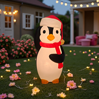 Décorations de Noël en forme de pingouin de dessin animé en PP créatif, ornements cadeaux, décoration intérieure/extérieure, vente en gros