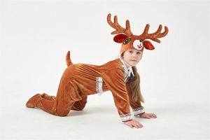 4ourcostumes - Disfraz de Reno de Alta Calidad para Niños, Pijama para Fiesta de Halloween, Disfraz de Navidad para Niñas - Product Image 6