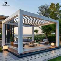 Invernadero con Bioclimatización, Ventanas con Persianas Exteriores de Control Remoto, Pabellón en el Techo y Gazebo de Aluminio