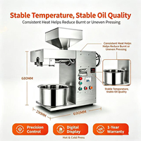 Presse à huile commerciale 20 kg/h, Fourniture directe usine, Pressage à chaud et à froid, Traitement continu des arachides, graines de lin et graines de périlla