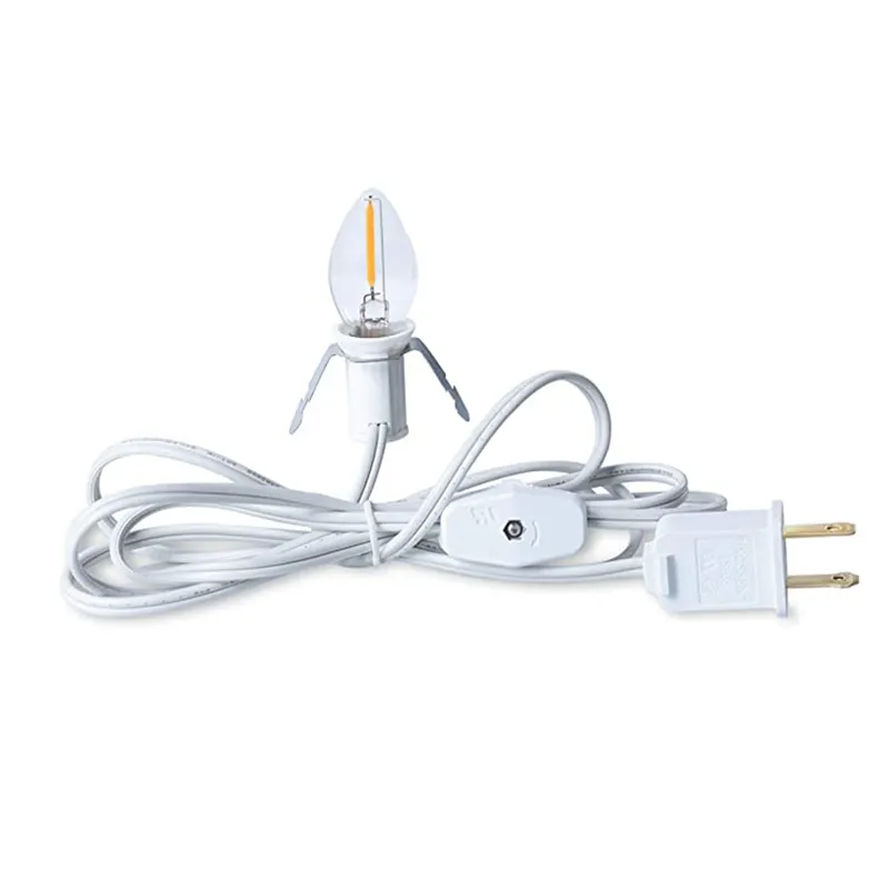 Özelleştirme amerikan standart E12 lamba kafası ile 303 anahtarı table ya masa lambası tuz lamba kablosu güç kablosu uzatma kablosu