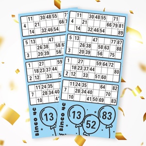 สมุดบัตรบิงโกขายตรง พิมพ์โลโก้ตามสั่ง ขนาด รูปทรง สี ตามต้องการ สำหรับเกมบิงโก - Product Image 1