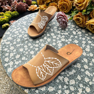 Sandales plates en cuir d'impression de mode pour femmes chaussures à plate-forme d'extérieur pour les saisons de printemps et d'automne - Product Image 2