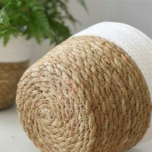 Cesta de Mimbre para Jardín, Cesta de Lavandería para Baño Pequeño, Cestas de Regalo de Bienvenida, Tipo Moisés, Baúl Tejido a Mano - Product Image 4