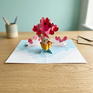Tarjeta Pop-up Kirigami con Patrón Personalizado Cortado con Láser 3D Hecha a Mano por Viet-Craft, Regalo de Recuerdo para el Día de San Valentín con Diseño de Perros, 120x170mm, Papel - Product Image 2
