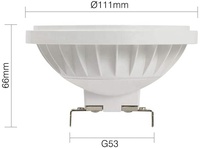 Lampe LED Moderne en Aluminium 12W 1200lm IP44 GU10/G53/AR111 Projecteur Étanche AC85-265V 6000K IRC80 Angle de Faisceau 24° Montage en Surface